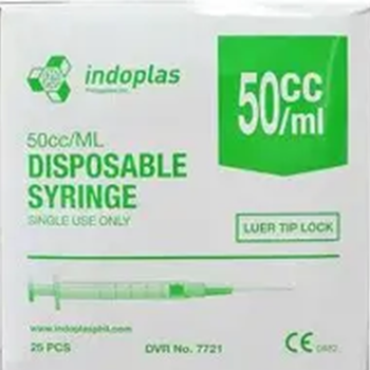 Syringe 50cc Indoplas 25s