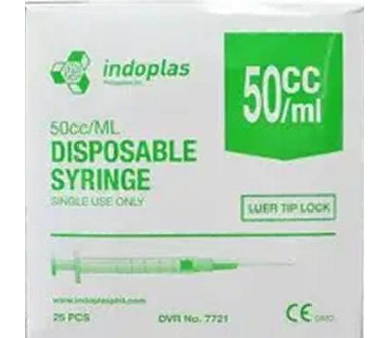 Syringe 50cc Indoplas 25s